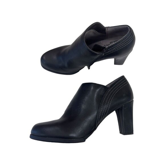 Life Stride Jacinda Velocity 2.0 Women SZ 10M Black Ankle 3''Heel Booties - Picture 3 of 12